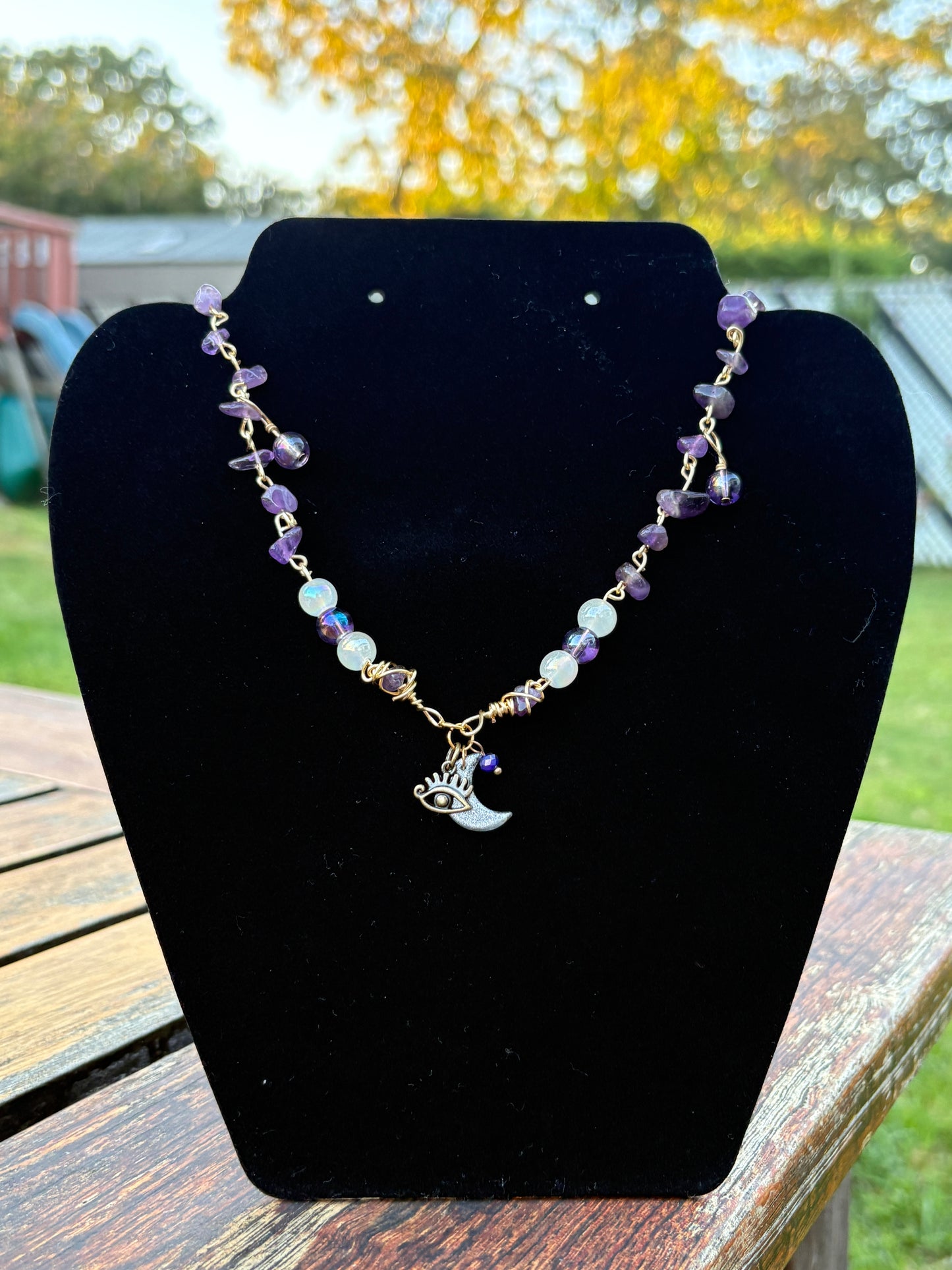 Amethyst Handmade Chip Necklace