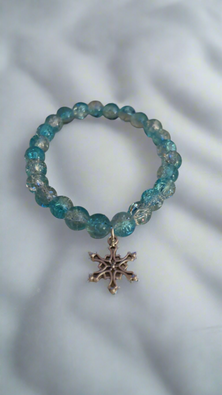 Blue Snowflake Bracelet