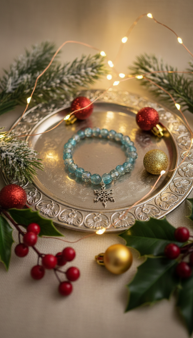 Blue Snowflake Bracelet