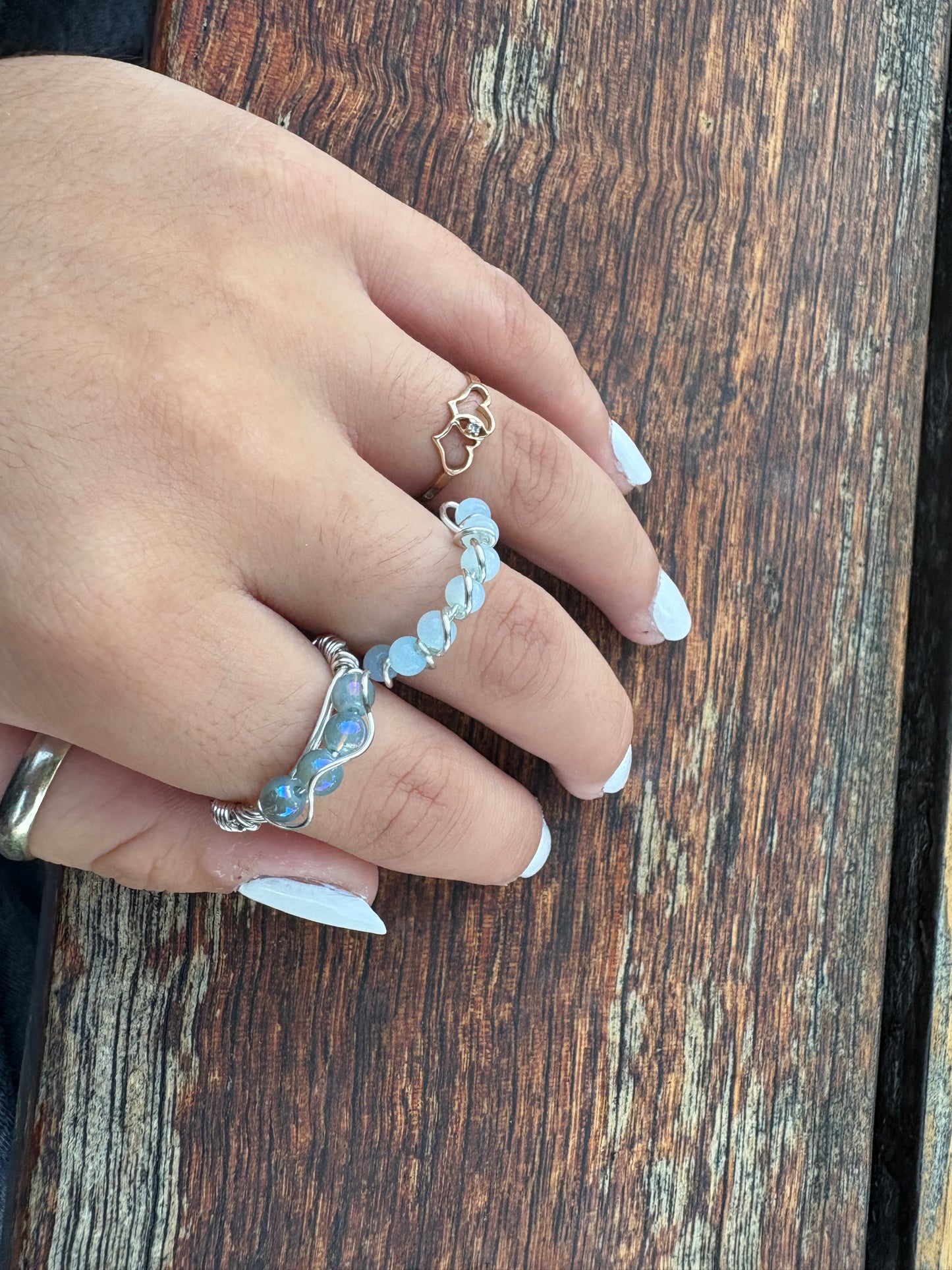 Wire Wrapped Beaded Ring