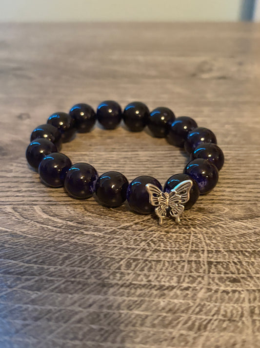 Dark Purple Crystal Bracelet